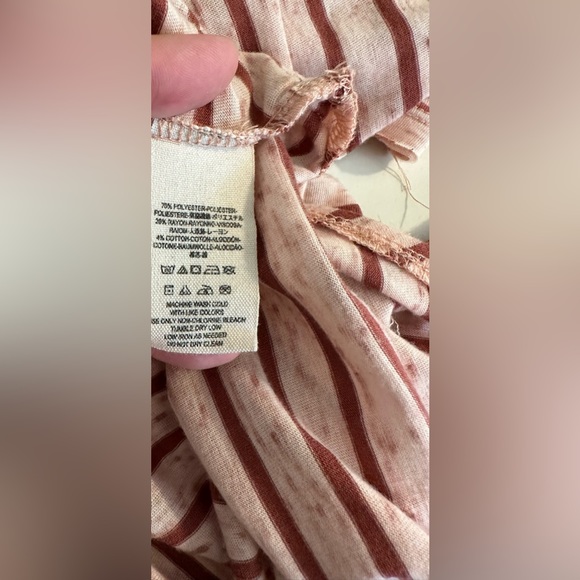 WE THE FREE People Pandoras Box Striped Tee Shirt Top Blouse Oversized Boxy Fit - Picture 9 of 11